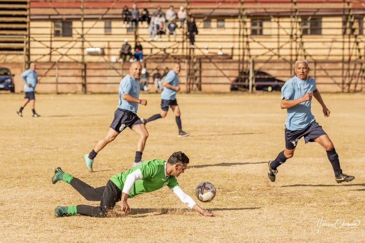 In action, Bluebells Legends play against Gauteng Legends (Image: Yunus Chamda)