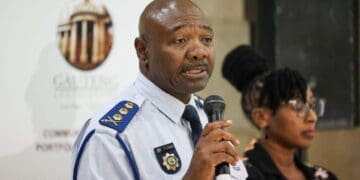 Gauteng police commissioner Lieutenant-General Tommy Mthombeni